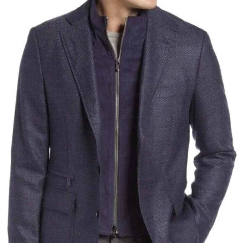 Robert Graham Downhill Sports Coat Blue Wool Blend